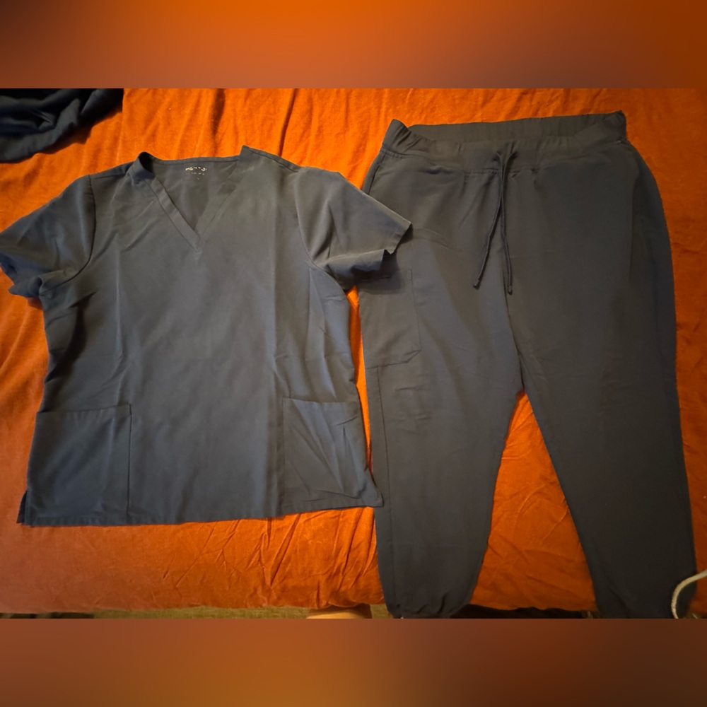 Mandala Scrubs; Navy Blue; 2xl